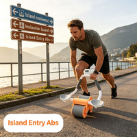 Rouleau de fitness mince à rebond automatique pour entraînement à domicile, équipement de musculation pour hommes et femmes, perte de graisse abdominale et de la taille, entraînement corporel
