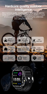 Montre connectée sportive de haute qualité ZW59 pour hommes, votre gardien de santé tout au long de la journée avec surveillance de la fréquence cardiaque, appels Bluetooth, lampe de poche intégrée - Product Image 6