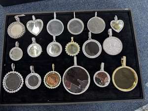 Pendentif unisexe en argent sterling 925, micro-pavé complet, photo personnalisée, moissanite certifiée, 17g, hip-hop, bijoux uniques - Product Image 5