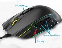 Aksesori Komputer Penjualan Laris Metode Pelacakan Profesional Optik dan Mouse Gaming 8D 12000 DPI Tinggi Antarmuka USB