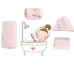 Amazon hot style coral fleecy quick drying hair hat towel towel hair band - Product Image 1
