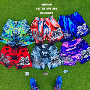 กางเกงขาสั้นมวยไทยโพลีเอสเตอร์ใส่ได้ทั้งชายและหญิงชุดศิลปะการต่อสู้แบบคาร์โก้ตามสั่งผลิตใน100% - Product Image 5