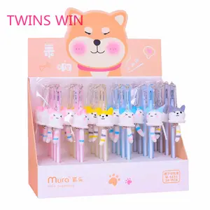 china free samples novelty stationery wholesale Soft Creative plastic gel ink pen funny cute dog shaped pens for students 1978
