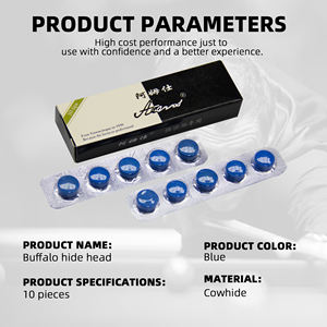 Puntas de Taco de Billar Atams de Cuero Multicapa, 10 Piezas/Caja, Puntas Profesionales para Tacos de Billar para Clubes y Jugadores - Product Image 3