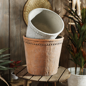 Großhandel Innen- und Außenbereich Boden-Großblumentöpfe aus Faserton für Haus und Garten Dekoration Einzigartiges Handgefertigtes Modernes Design - Product Image 3