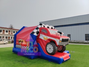 Château gonflable commercial avec toboggan, en bâche PVC, sol antidérapant, pour <span class=keywords><strong>jardin</strong></span>, parc d'attractions pour enfants, événements - Product Image 1