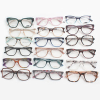 Assortiment de montures de lunettes optiques en acétate, prêtes à l'emploi, mixtes et économiques