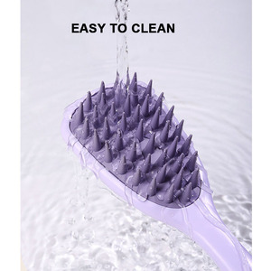 Hot Sale ABS Long Handle Silicone Head <b>Shampoo</b> Cleaning Brush Hair Growth Detangling Massage Scalp Comb Tool for Dry Wet Use - Product Image 5