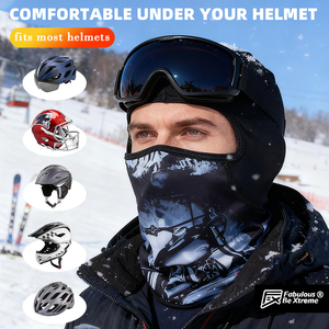 Fabulous Be Xtreme Digital Bedruckte Spandex-Helmunterziehmütze Balaclava Winter Winddichte Vollgesichtsmaske für Skifahren, Reiten & Strand - Product Image 1