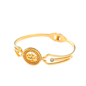 Brazalete de Moda en Acero Inoxidable 316L con Baño de Oro PVD, Joyería Sostenible y Resistente para Mujer - Product Image 2
