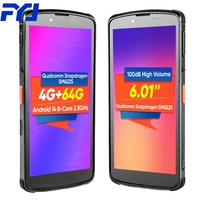 Tablette industrielle robuste FYJ F9832 Android 14 portable 6 pouces avec scanner de codes-barres 1D 2D, 4+64 Go, compatible Wi-Fi 6, étanche, PDA