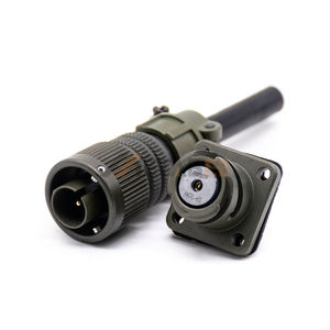 Conector MS3102A MS3106A 10SL-2 MS5015, Receptáculo de Montaje en Caja de 1 y 4 Pines, Plateado, Enchufe Recto MIL-DTL-5015 13A - Product Image 2