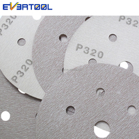 Disques de ponçage auto-agrippants EVERTOOL pour peinture, papier abrasif à sec avec support auto-agrippant pour une productivité élevée
