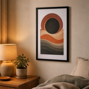 Cadre de présentation pour disques vinyles, style <span class=keywords><strong>Jukebox</strong></span>, avec découpe en arche, en bois noir, avec crochets à dents de scie et pinces à ressort, pour montage mural, décoration musicale - Product Image 2
