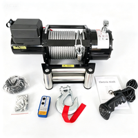 Oferta Especial: Cabrestante Eléctrico Todoterreno 4x4 de 12V 24V con Cable Sintético, 9500 12000 13500 17000 20000 22000 Libras, Cabrestante de Montaje Alto