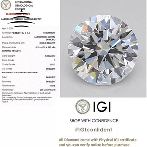 Diamant synthétique rond certifié CHANG LAI <span class=keywords><strong>GIA</strong></span>, qualité VVS2, 0,3 CT, 1,5 CT, 4 CT, certifié IGI, diamant de laboratoire CVD certifié IGI - Product Image 4