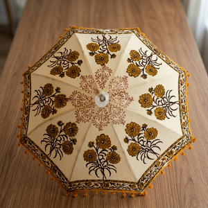 Parasol d'été pliable en coton brodé pour enfant, idéal pour la rue, les mariages, ou comme auvent décoratif, au prix d'usine - Product Image 2