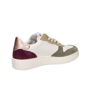 Sneakers da Donna Victoria in Camoscio Beige e Verde con Suola Spessa - Product Image 5