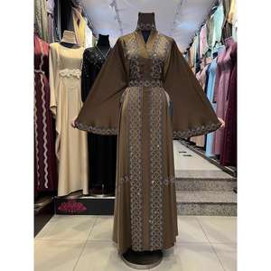 Abaya de Alta Calidad para Mujer, Estilo Kaftan con Cuentas, Vestido Modesto, Ligero y Fluido para Eventos Nocturnos y Fiestas, para Venta de Exportación - Product Image 2