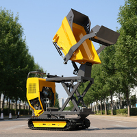 Mini-dumper sur chenilles de type chargeur, moteur EPA, capacité 300-500 kg, pour jardin