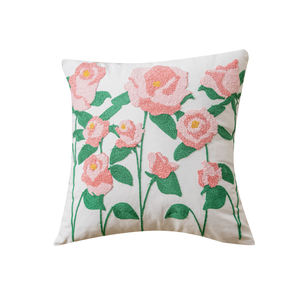Toalla bordado tulipán flor rústica funda de almohada sala de estar sofá almohada - Product Image 3