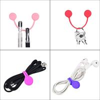 Attaches-câbles magnétiques en silicone réutilisables pour organiser et sécuriser les câbles, supports pour écouteurs et enrouleurs de câbles de données