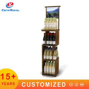 Kệ trưng bày bán lẻ 4 tầng bằng gỗ màu trắng với bảng hiệu hàng đầu, giá hàng hóa đa năng - Product Image 5