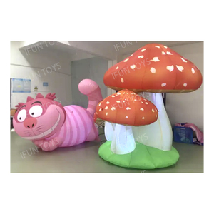 Alice au pays des merveilles Fête d'entreprise Décoration de scène Champignon gonflable léger Caterpillar gonflable Chat du <span class=keywords><strong>Cheshire</strong></span> gonflable - Product Image 1