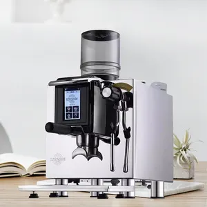Máquina de café expreso automática comercial de venta caliente Máquina de café de extracto de alta presión de acero inoxidable con pantalla táctil