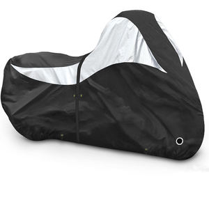 Cubierta de motocicleta para todas las estaciones con logotipo de tamaño personalizado de fábrica, protección UV, impermeable, a prueba de polvo, con agujeros de bloqueo - Product Image 1