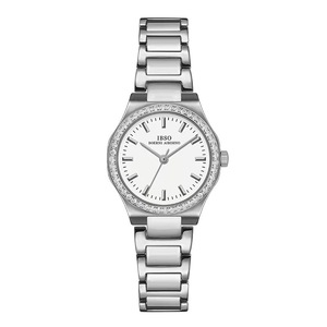 Montre pour femme <span class=keywords><strong>IBSO</strong></span> 619L de haute qualité Nouveau design Montre pour femme à bracelet en acier avec une valeur esthétique élevée Petit cadran clouté de diamants - Product Image 6