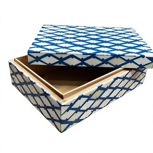 Handmade Durable Natural Crafts Bone Inlay Modern Colorful Square Jewelry Storage <b>Box</b> Organizing Features for Home Decoration - Product Image 1