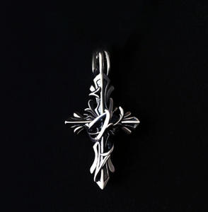 Collier pendentif en cuivre personnalisé punk hip-hop unisexe en acier inoxydable avec croix d'épines vintage Oracle d'Europe et d'Amérique - Product Image 6