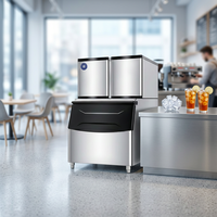 Machine à glaçons en pépites Fresh Display avec compresseur, usage commercial, capacité de stockage 400 kg, simple, efficace, table de libre-service