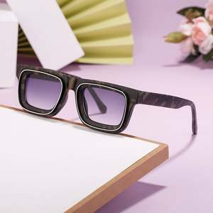 Lunettes de soleil rectangulaires vintage personnalisées avec logo 2025, UV400, petite monture carrée pour hommes et femmes - Product Image 4