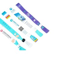 Bracelet en tissu personnalisé en polyester tissé avec impression par sublimation, bracelet d'événement avec votre logo