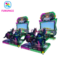 Funspace prix d'usine Machine de jeu de simulation de tir au pistolet à cheval à 2 joueurs Machine de jeu vidéo de course d'arcade à pièces