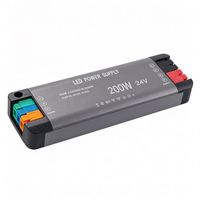 Mini Power Supply LED 24V 60W 100W 150W 200W Cocok untuk Kotak Saklar Dinding 86 Terminal Push In Aluminium Driver untuk Lampu Strip LED Linear