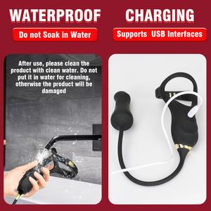 Fabrik-Großhandel Prostata-Massagegerät Kabellose Fernbedienung Stoßvibration Elektrischer Silikon-Penisring Analplug für Männer - Product Image 6