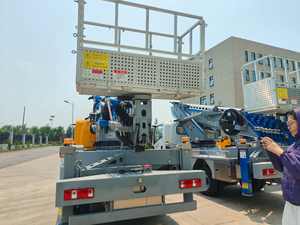 Source Factory JIUHE Nieuwe <span class=keywords><strong>25M</strong></span> Boomlift Hoogwerker Rechte Telescopische <span class=keywords><strong>Boom</strong></span> Truck Gemonteerde Elektrische Hoogwerker - Product Image 3
