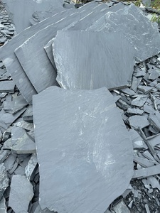 Dalles de pavés en <span class=keywords><strong>ardoise</strong></span> noire naturelle, dalles de sol en <span class=keywords><strong>ardoise</strong></span> durables, décoration de jardin - Product Image 1