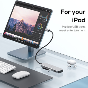 Adaptador de 4 puertos <span class=keywords><strong>USB</strong></span> tipo C 4 en 1 para ordenador, estación de carga para MacBook 3,0/ipad - Product Image 4