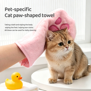 <b>Pet</b> Dog Cat Grooming <b>Cleaning</b> Glove Mitt Microfiber Absorbent Quick-Drying Easy-<b>Cleaning</b> <b>Pet</b> <b>Bathing</b> Glove for Dogs Cats - Product Image 1