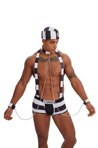 Scarletsin B-110 COSPLAY – Sous-vêtements masculins sexy pour acteur, motif uni, uniforme de prisonnier, tenue de tentation pour boîte de nuit - Product Image 3
