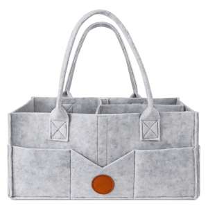 Cesta Portátil para Bebé de 15 x 9 x 7 Pulgadas, Organizador de Pañales de Fieltro para Niños y Niñas, con Asa - Product Image 1