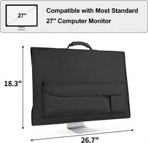 Étui de transport gratuit compatible avec l'ordinateur de bureau Apple iMac 27 pouces, sac de transport rembourré avec poignée en caoutchouc, poche - Product Image 4