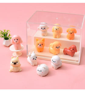 Mini figurines de chiens en résine, accessoires mignons, jouets en peluche pour chiots, décorations de bureau DIY, petits animaux pour maison de poupée - Product Image 3