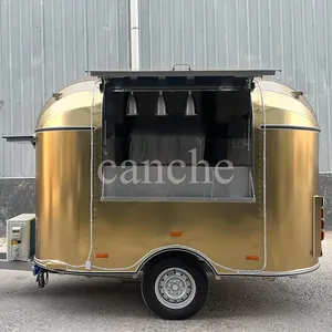Chariot de nourriture mobile de rue personnalisé en acier inoxydable de haute qualité pour hot-dogs et frites - Product Image 1