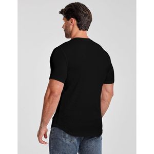 Camiseta Deportiva de Manga Corta con Cuello en V para Hombre FOXA, de Secado Rápido, Tejida, Ajustada, para Gimnasio y Entrenamiento - Product Image 3