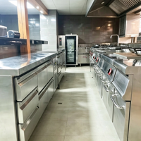 Équipement de cuisine commercial complet en acier inoxydable pour restaurant, hôtel, cantine, solution clé en main pour projet de cuisine